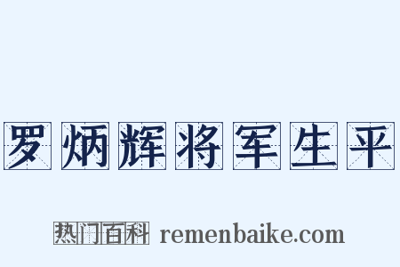 罗炳辉将军生平是什么意思的图片